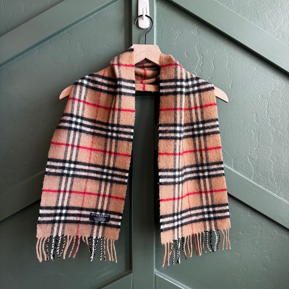 BURBERRY LAMBSWOOL CLASSIC CHECK SCARF - Picture 3 of 3